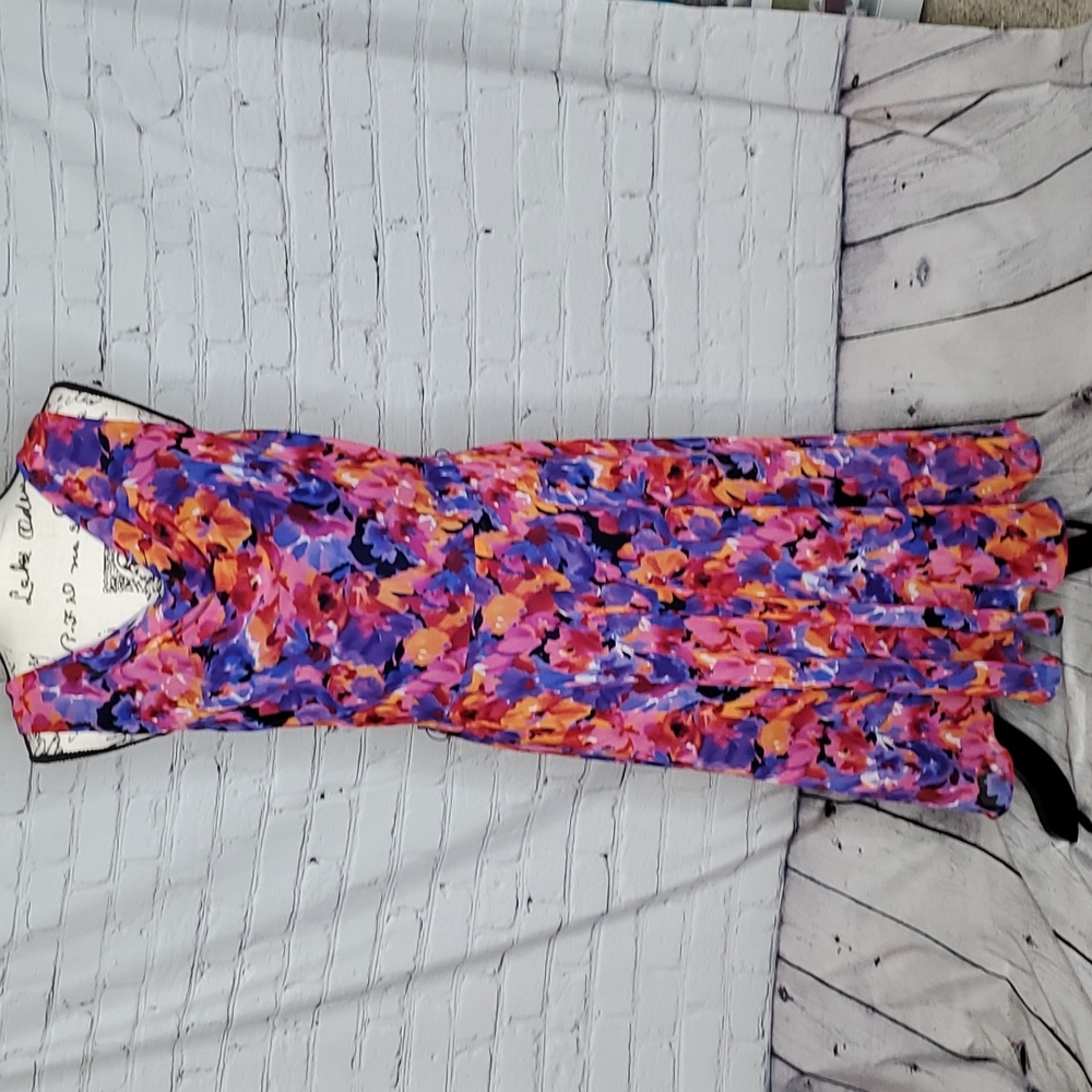 Lauren Ralph Lauren Sleeveless Floral Cowl Neck Dress Size 10